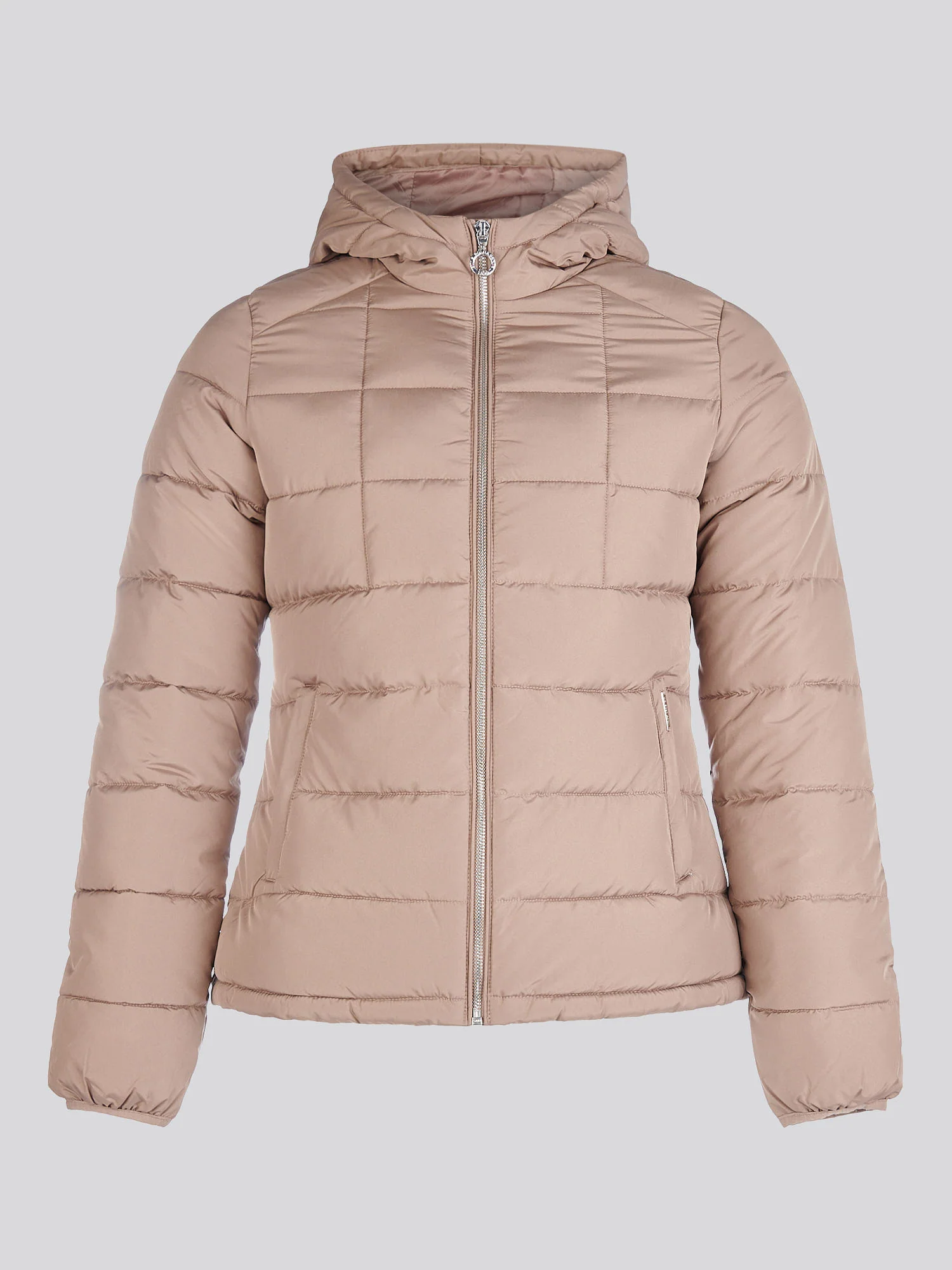 Womens Quilted Hooded Puffer Coat in Leafless Tree - Image 6