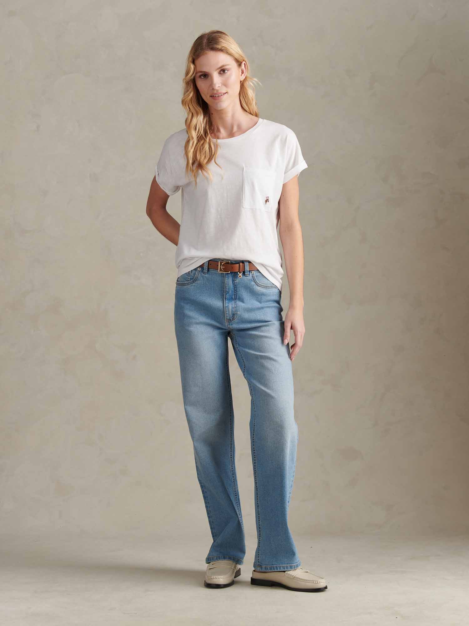 Womens Straight Fit Jean Light Blue Wash - Image 6