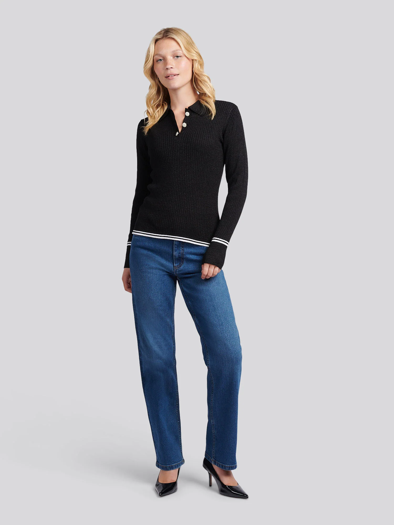 Womens Straight Fit Jean Mid Wash - Image 3