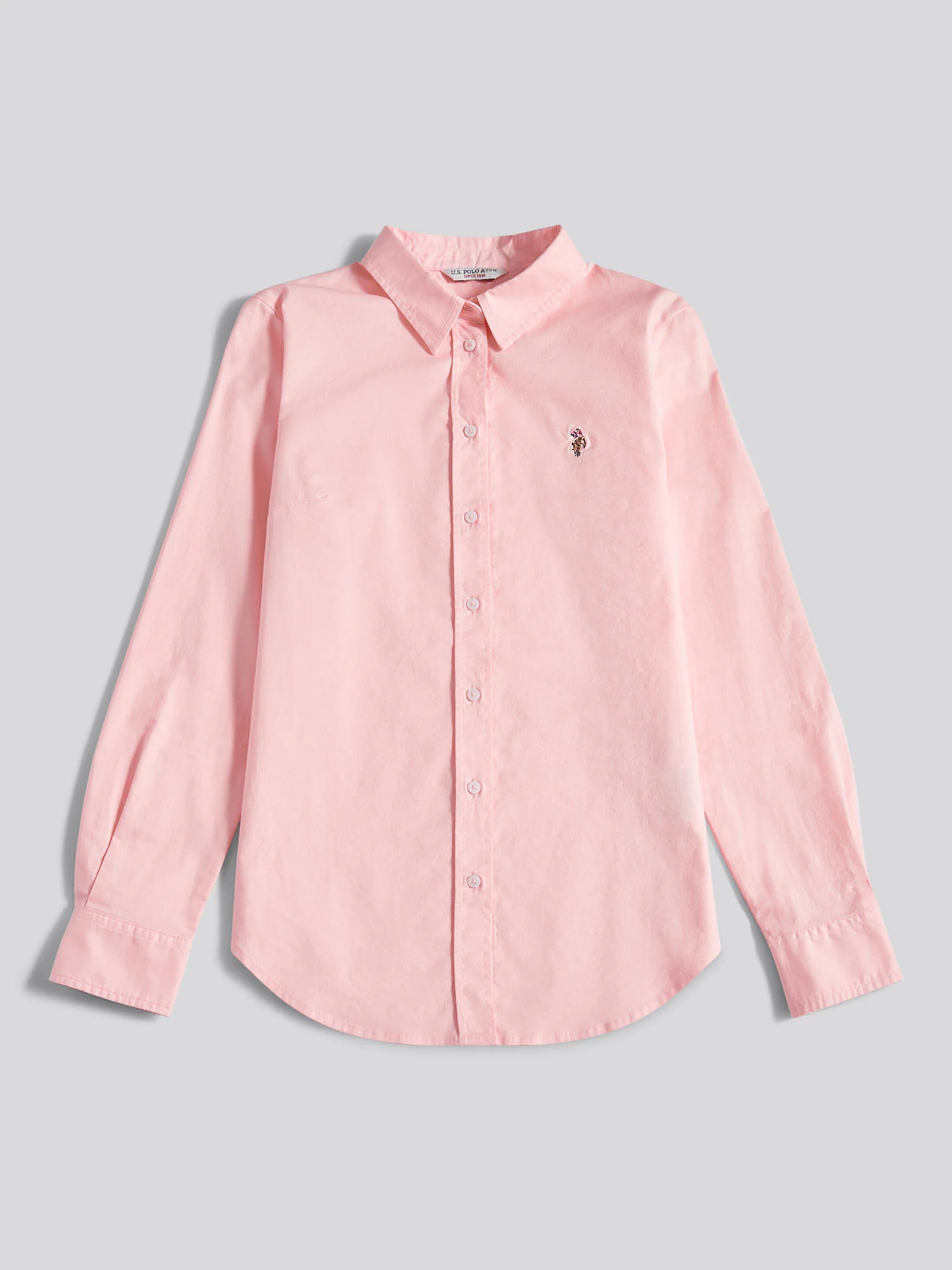 Womens Stretch Classic Fit Oxford Shirt in Crystal Rose - Image 7
