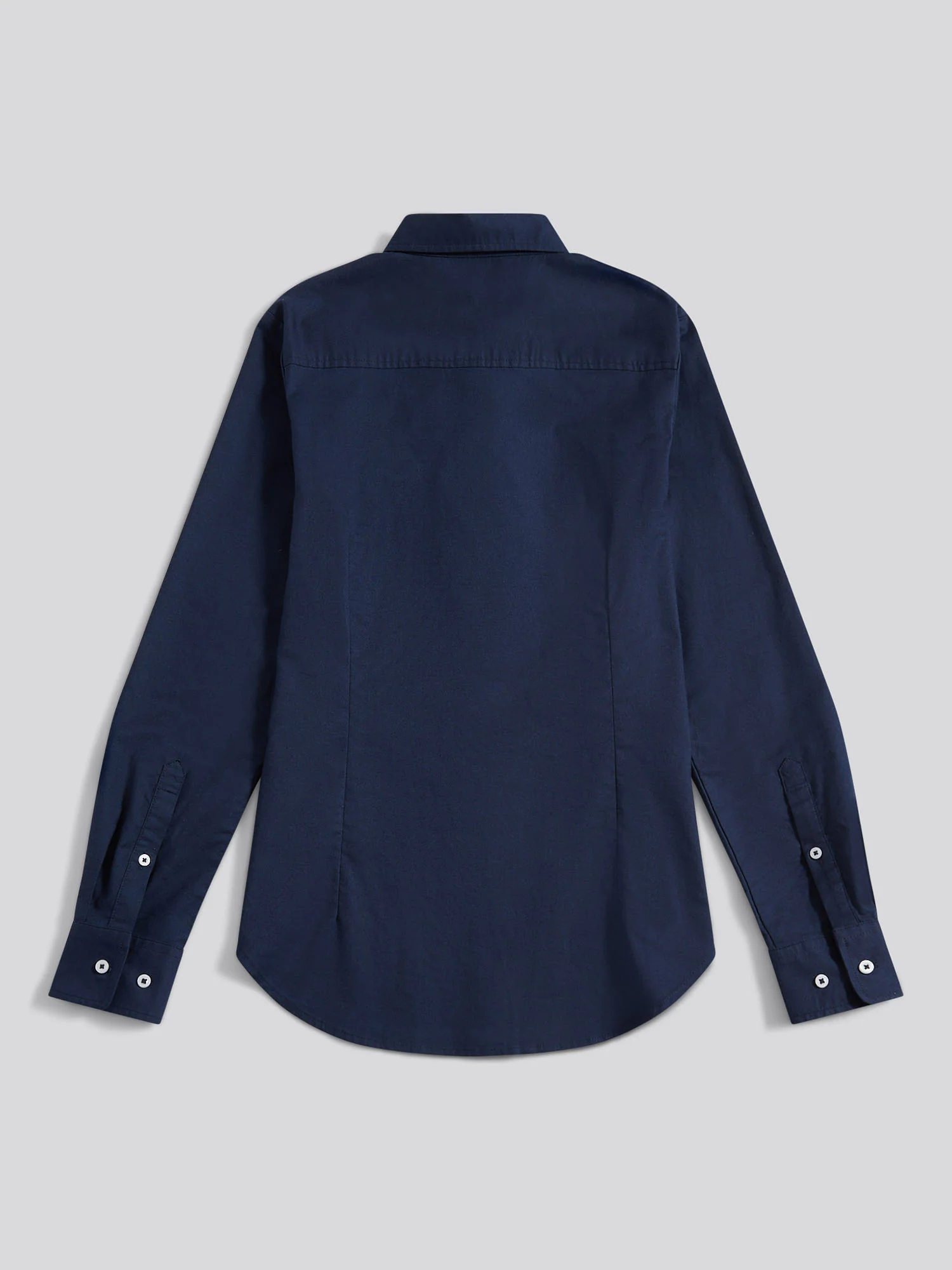Womens Stretch Classic Fit Oxford Shirt in Navy Iris - Image 6