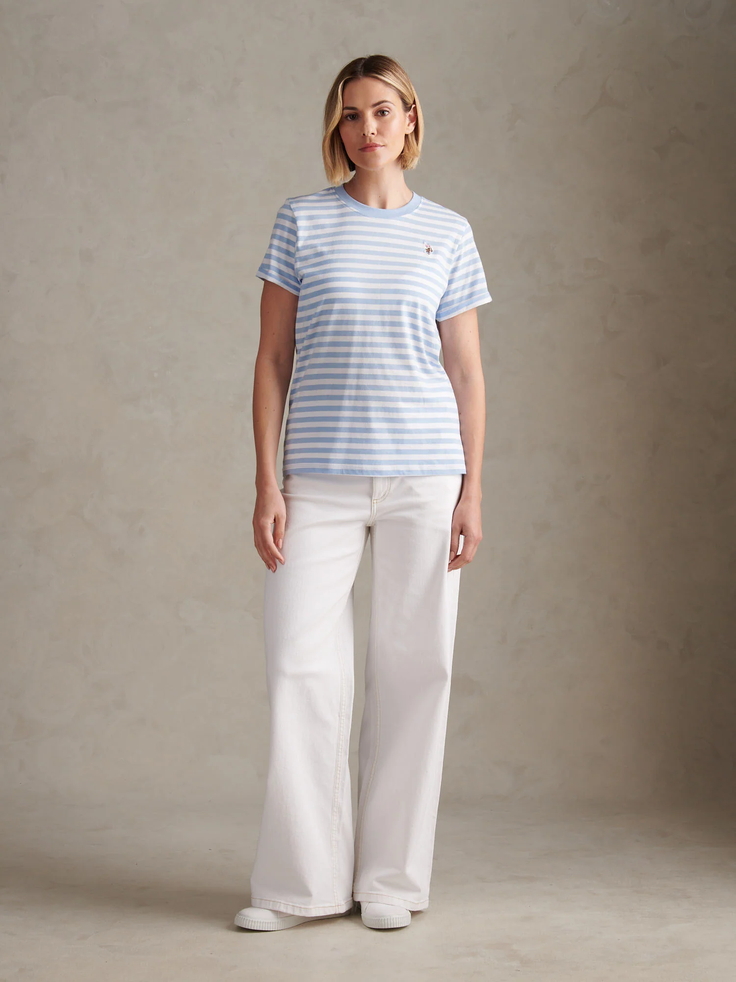 Womens Stripe Crew Neck T-Shirt Open Air - Image 3