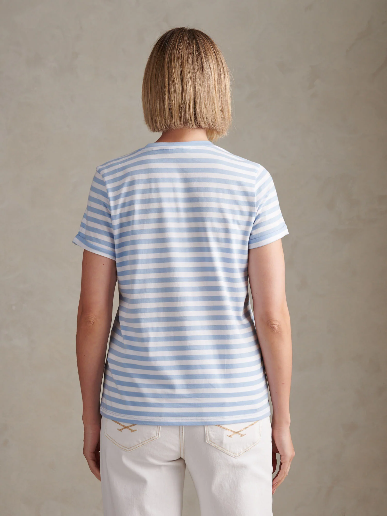 Womens Stripe Crew Neck T-Shirt Open Air - Image 4
