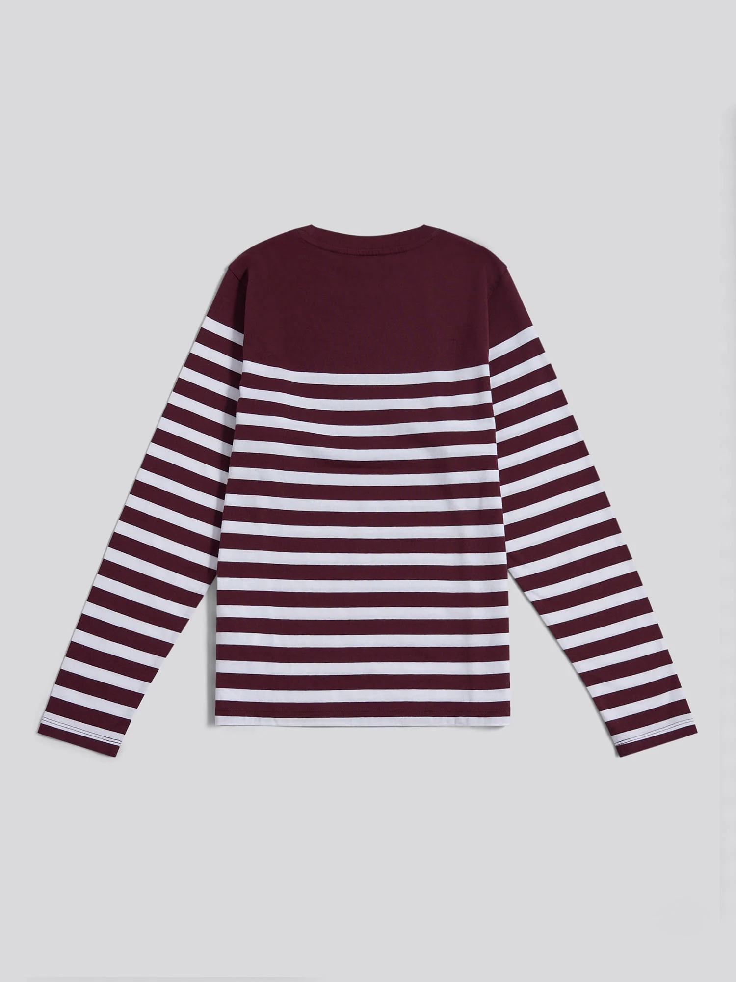 Womens Stripe Long Sleeve T-Shirt in Fig - Image 6