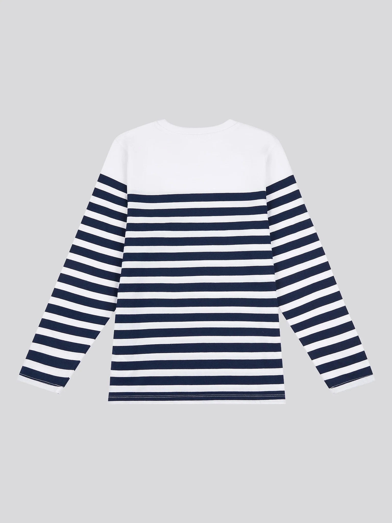 Womens Stripe Long Sleeve T-Shirt in Navy Iris - Image 6