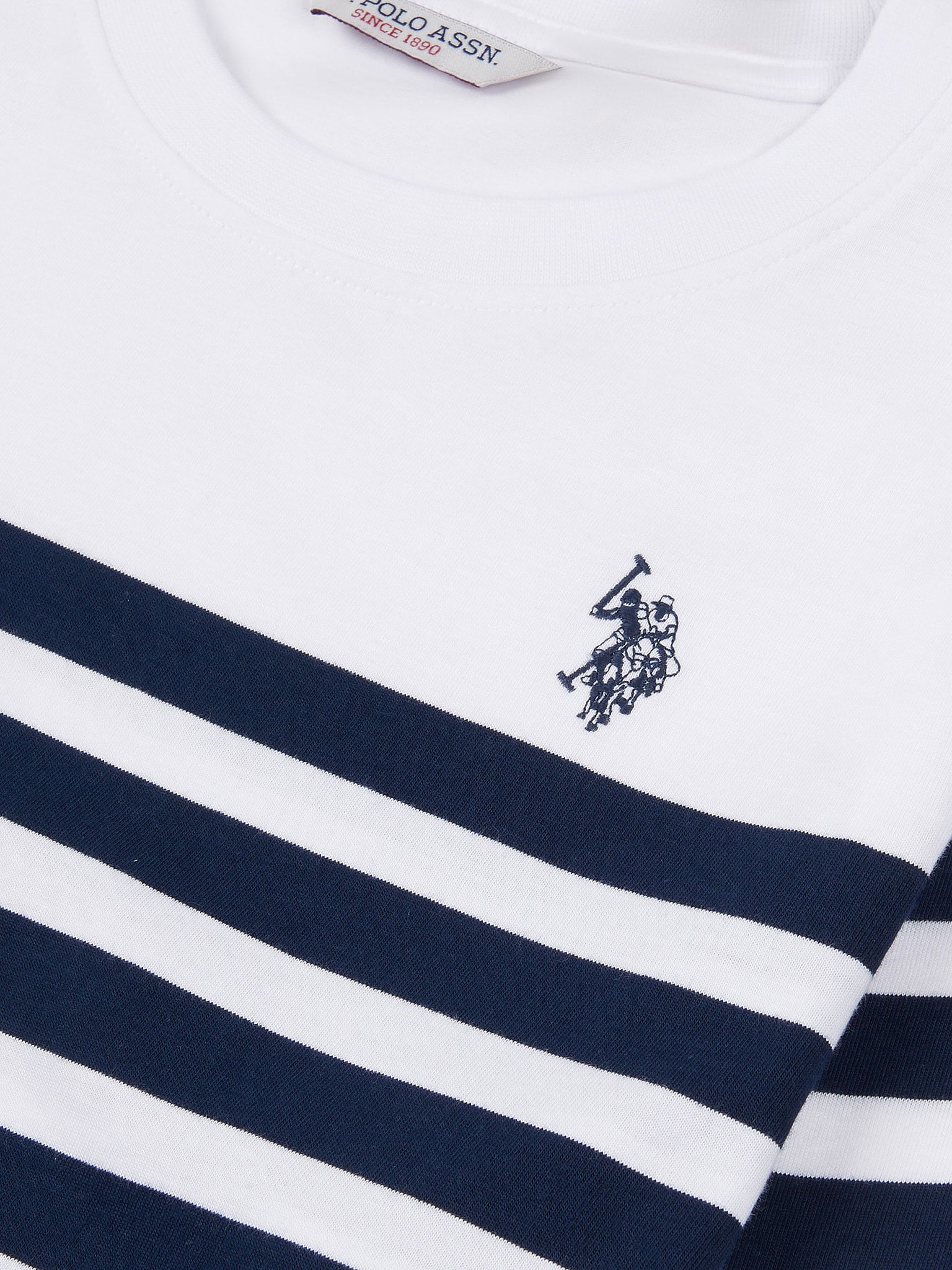 Womens Stripe Long Sleeve T-Shirt in Navy Iris - Image 7