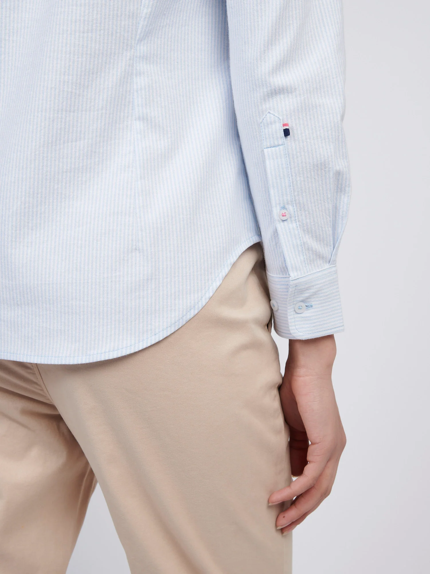 Womens Stripe Stretch Classic Fit Oxford Shirt Windsurfer - Image 5