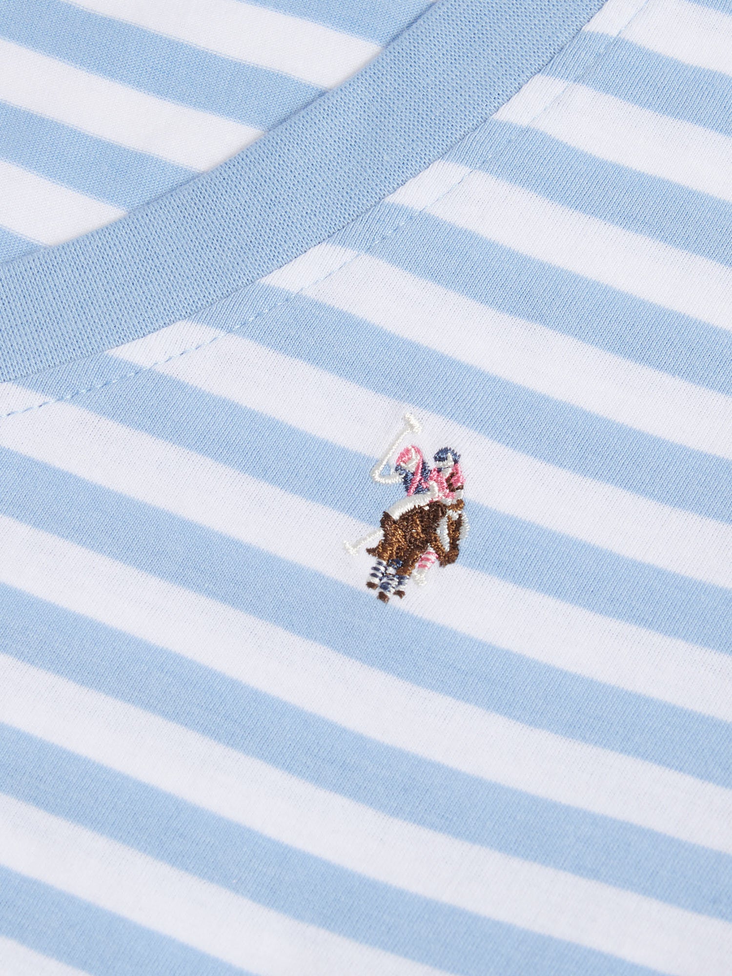 Womens Stripe V-Neck Neck T-Shirt Open Air - Image 9