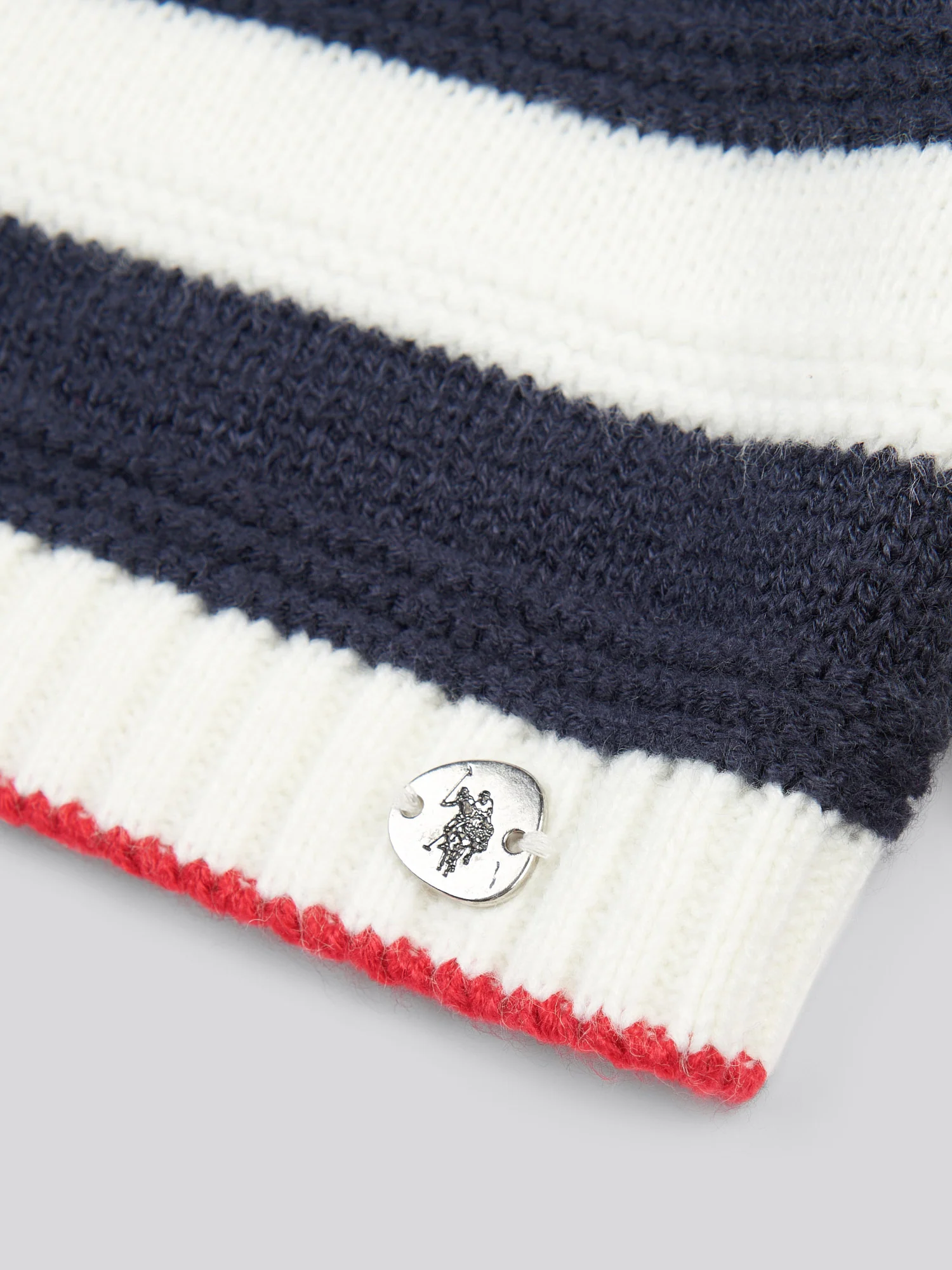 Womens Textured Stripe Mock Neck Jumper in Marshmallow - Image 7