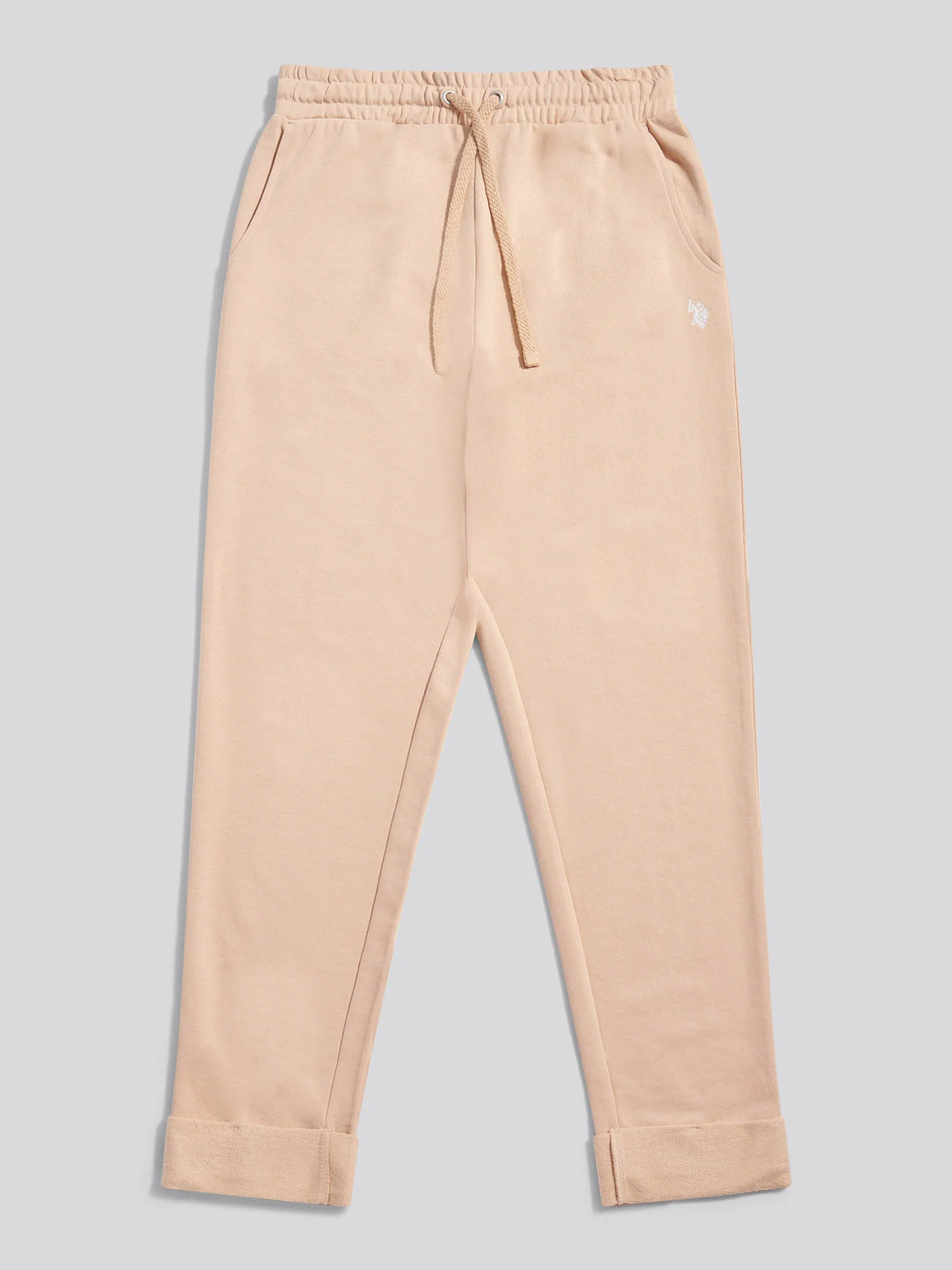 Womens Tonal Double Horsemen Roll Cuff Jogger in Cuban Sand - Image 5
