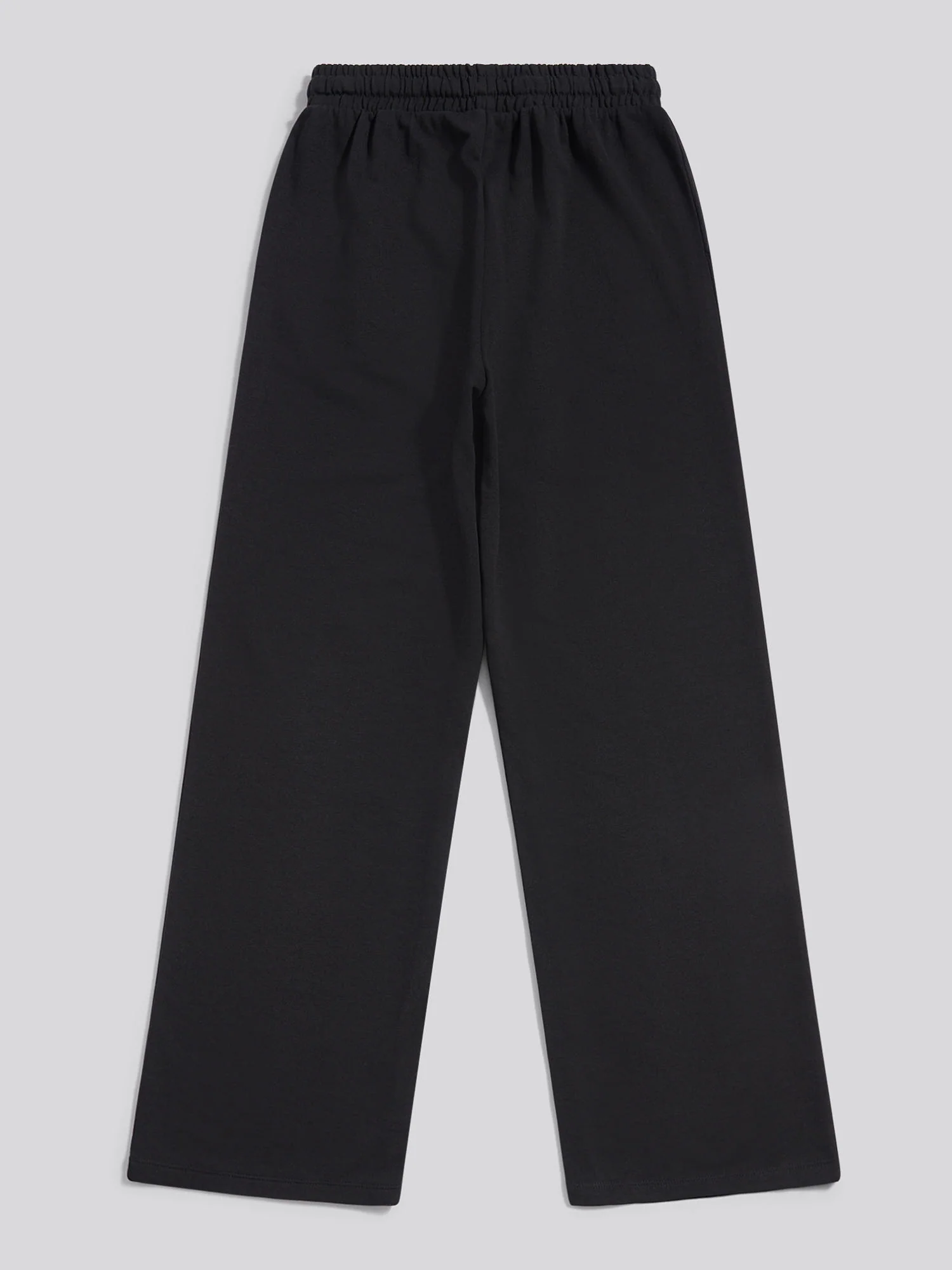 Womens Tonal Double Horsemen Wide Leg Jogger in Black - Image 8