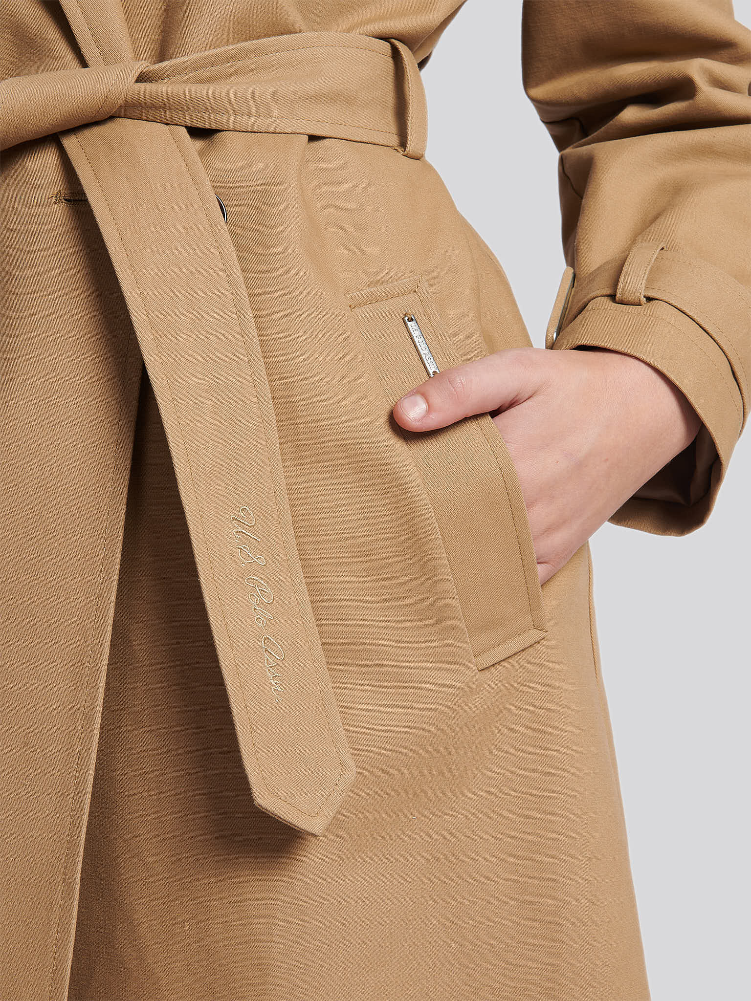 Womens Trench Coat in Incense - Image 5