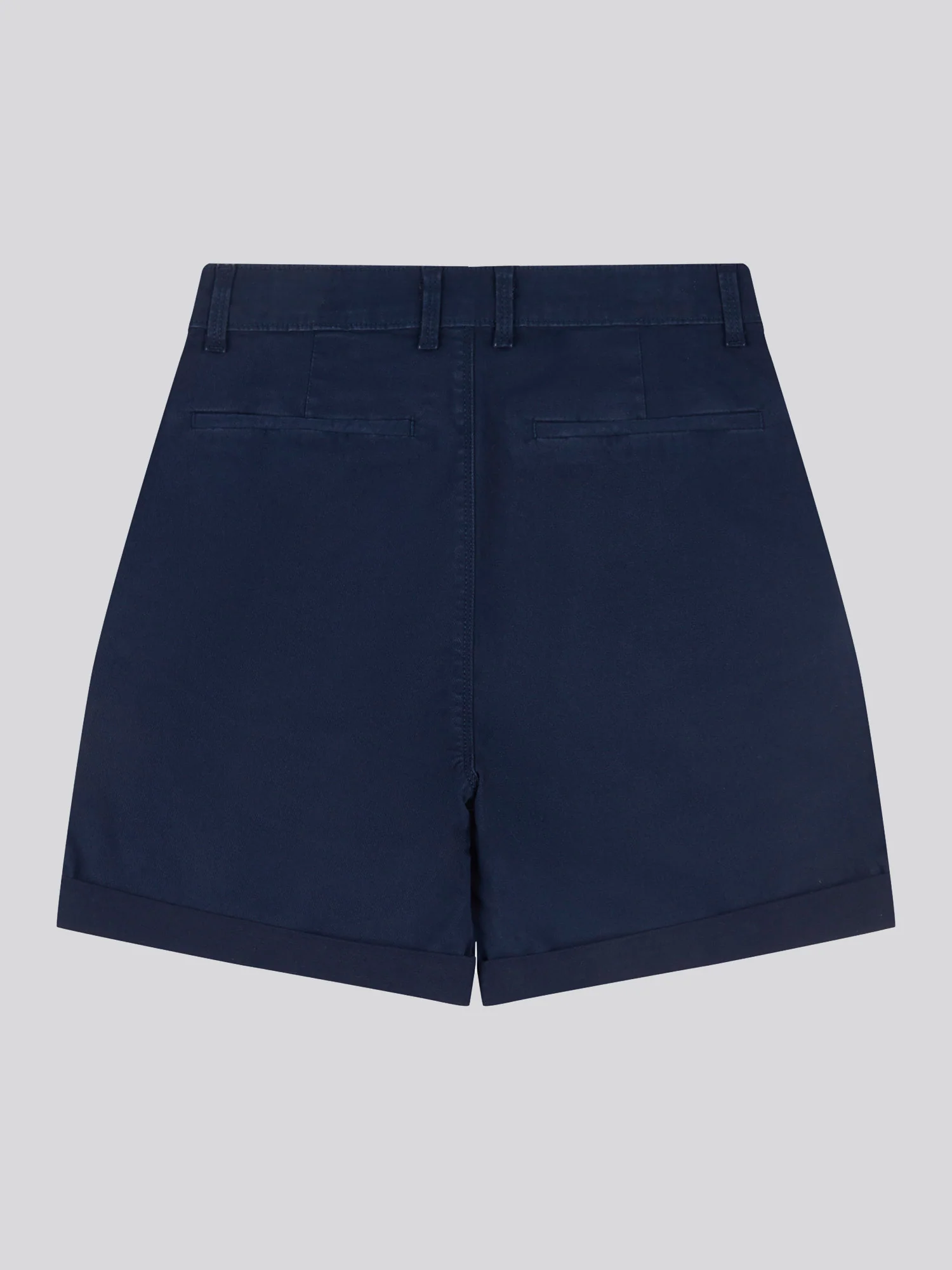 Womens Turn Up Chino Short in Navy Iris - Image 6