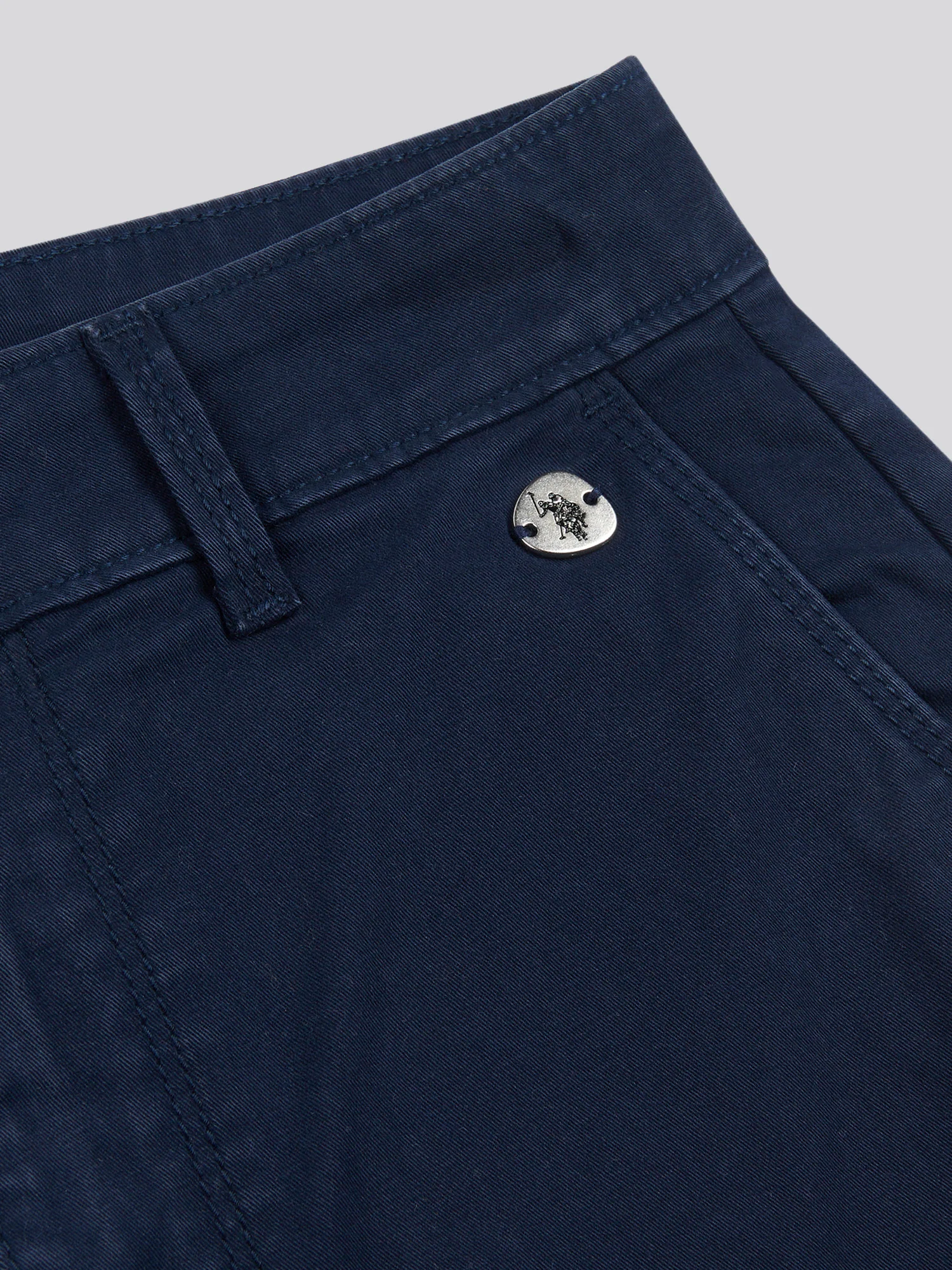 Womens Turn Up Chino Short in Navy Iris - Image 7