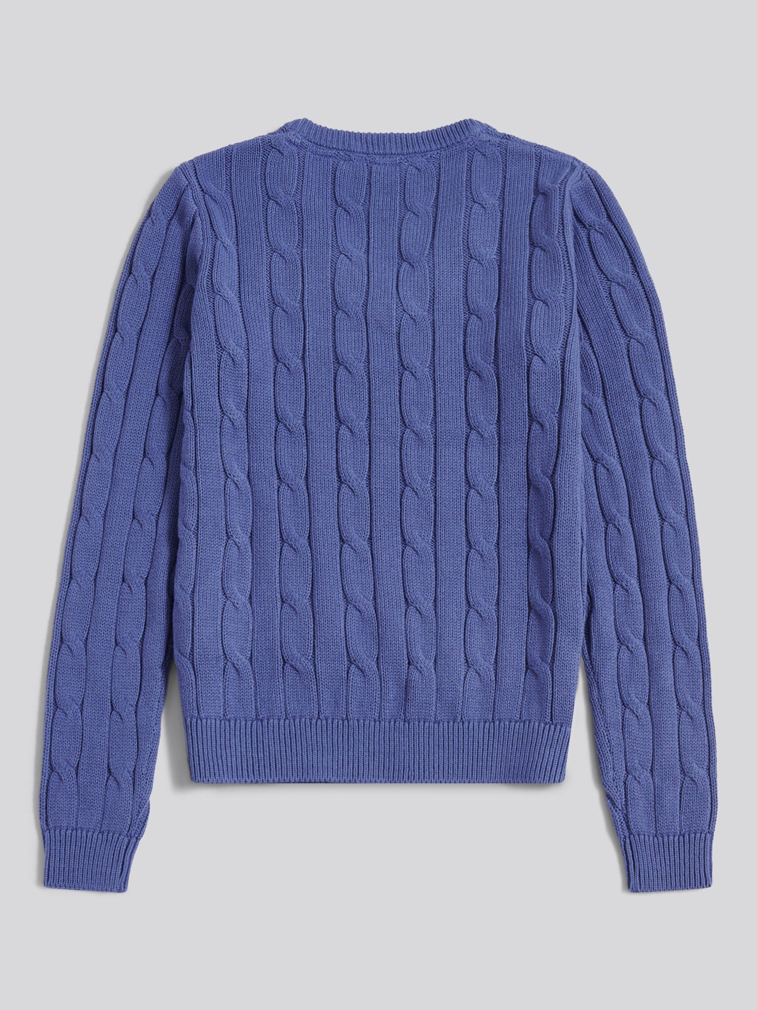 Womens V-Neck Cable Jumper Marlin - Image 6