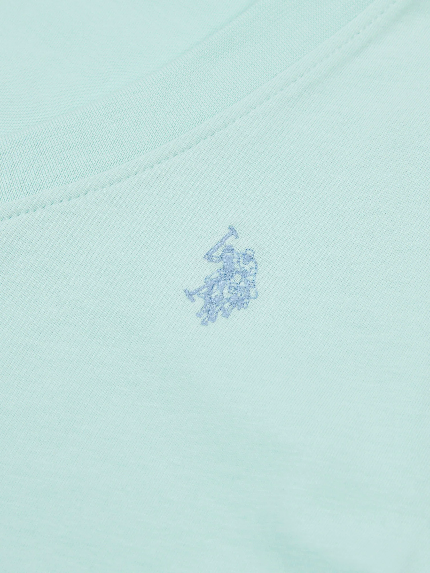 Womens V-Neck T-Shirt Blue Light - Image 7