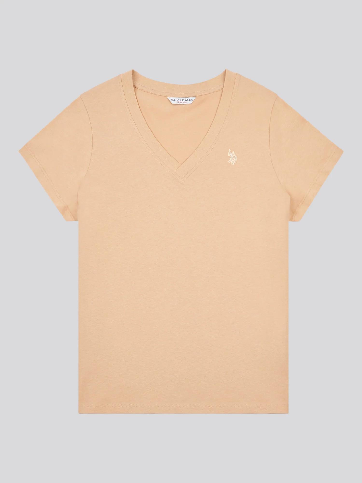 Womens V-Neck T-Shirt Cuban Sand - Image 5
