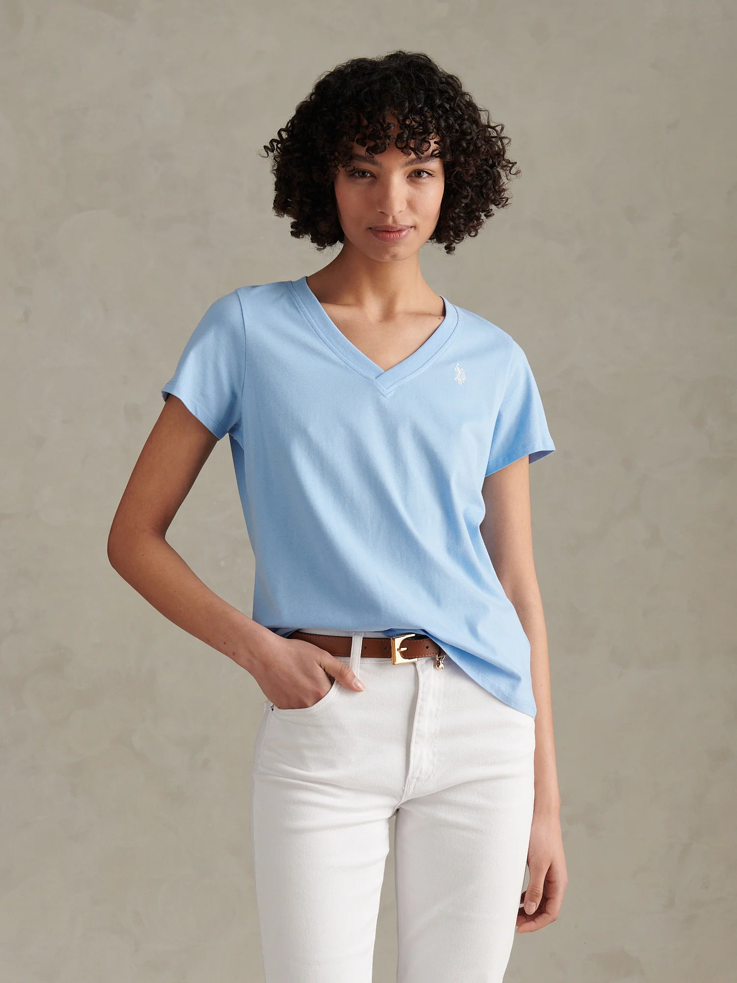 Womens V-Neck T-Shirt Open Air