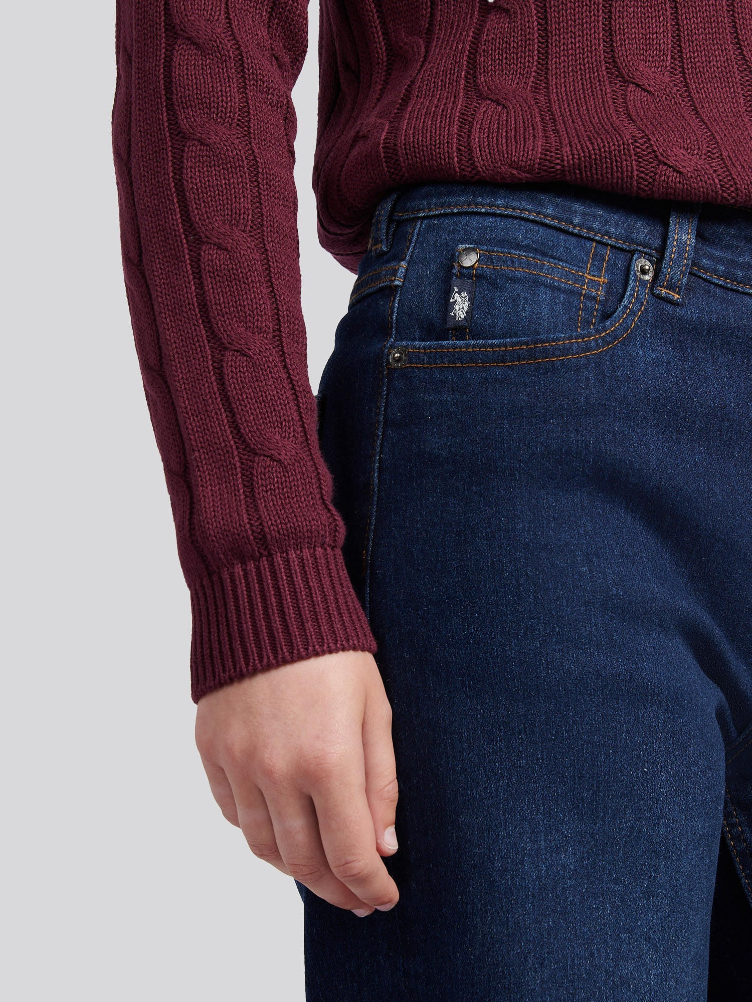 Womens Wide Fit Jean Dark Blue Wash - Image 2