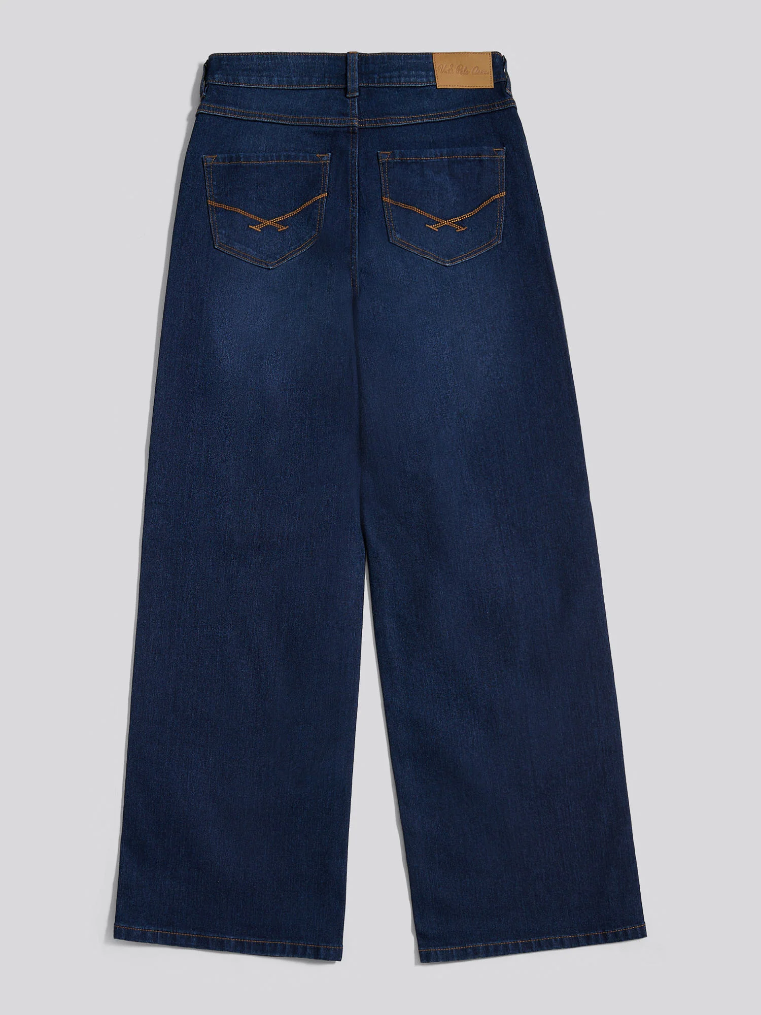 Womens Wide Fit Jean Dark Blue Wash - Image 7