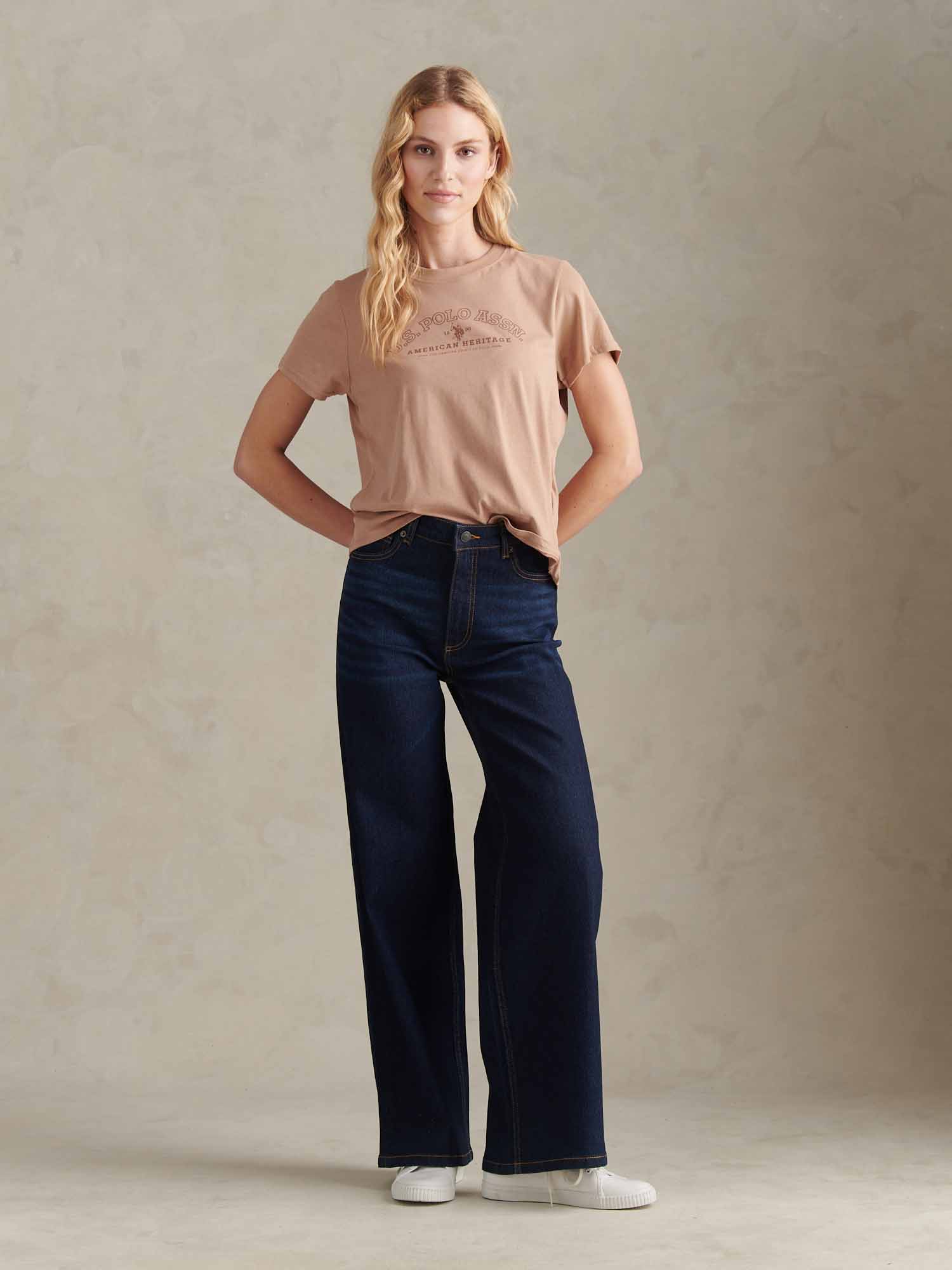 Womens Wide Fit Jean Dark Indigo Wash - Image 6