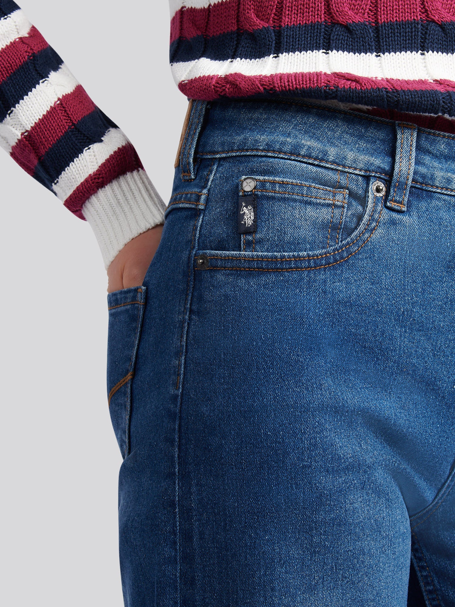 Womens Wide Fit Jean Mid Wash - Image 2