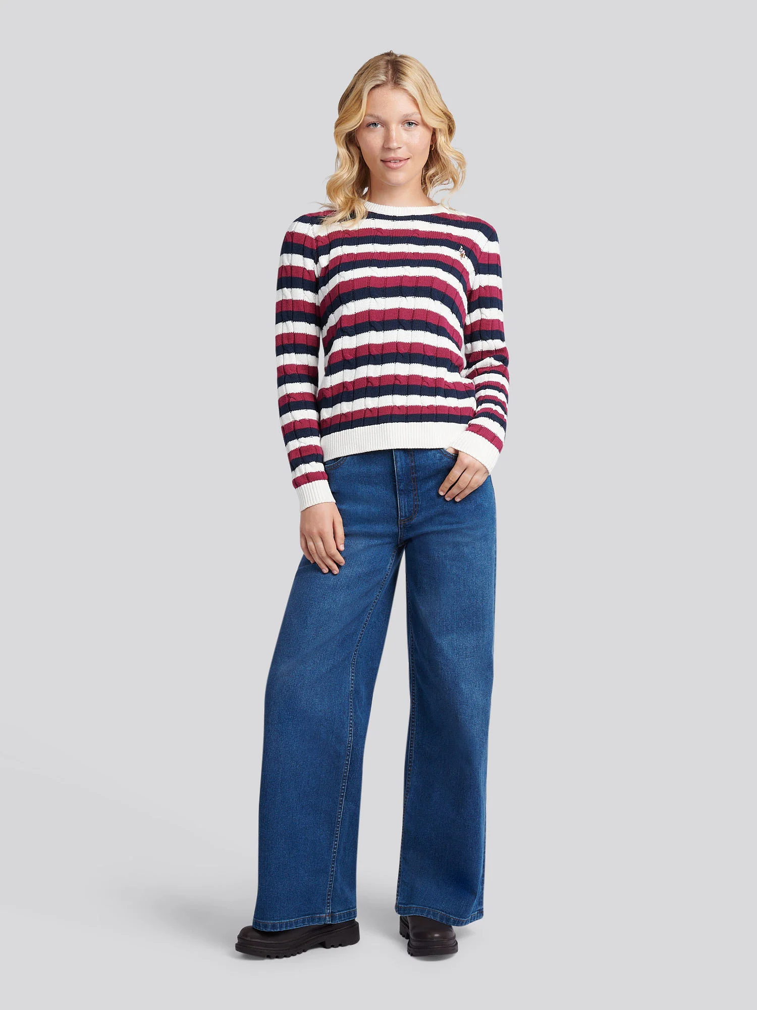 Womens Wide Fit Jean Mid Wash - Image 3