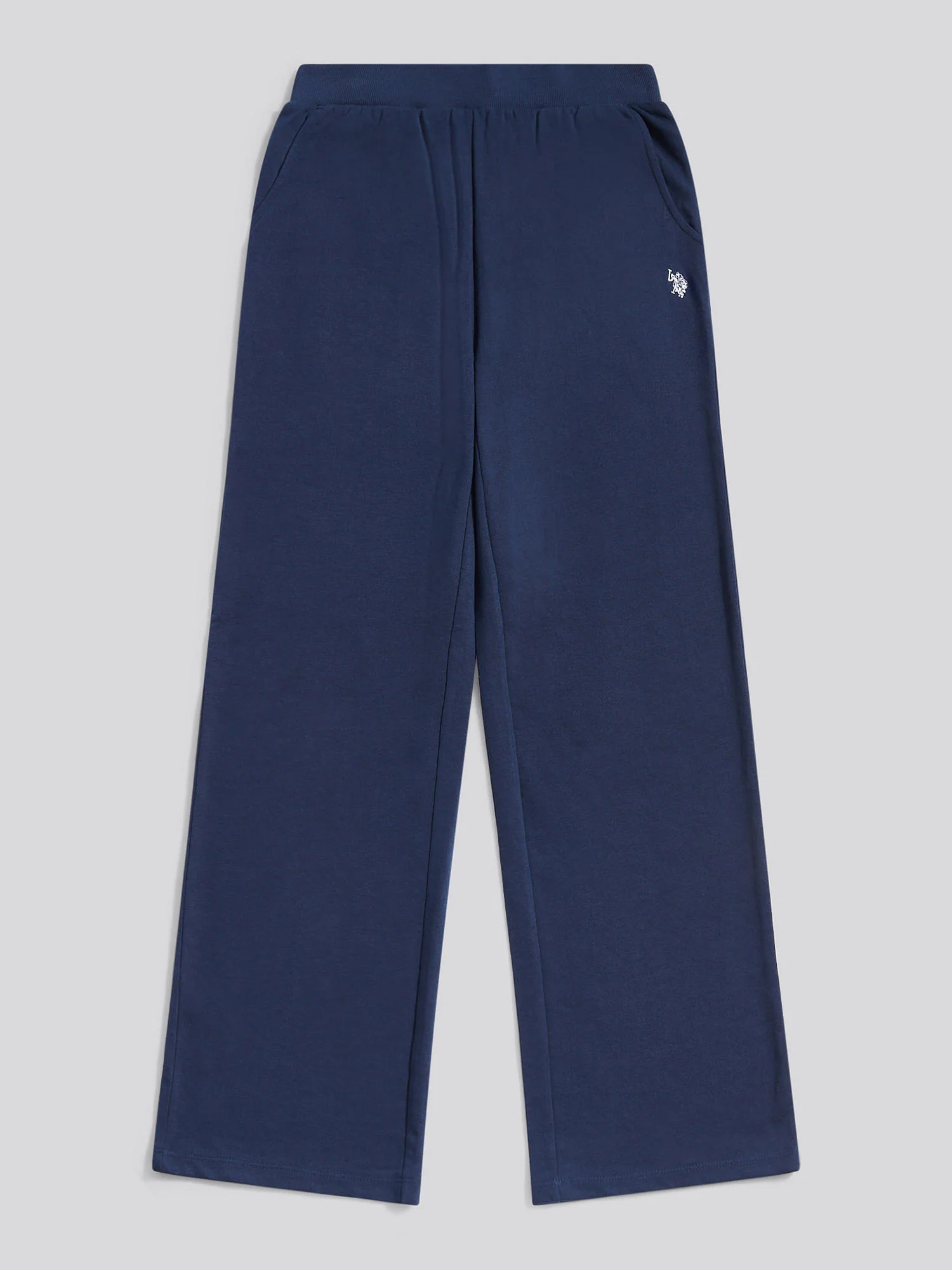 Womens Wide Leg Tipped Joggers in Navy Iris - Image 8