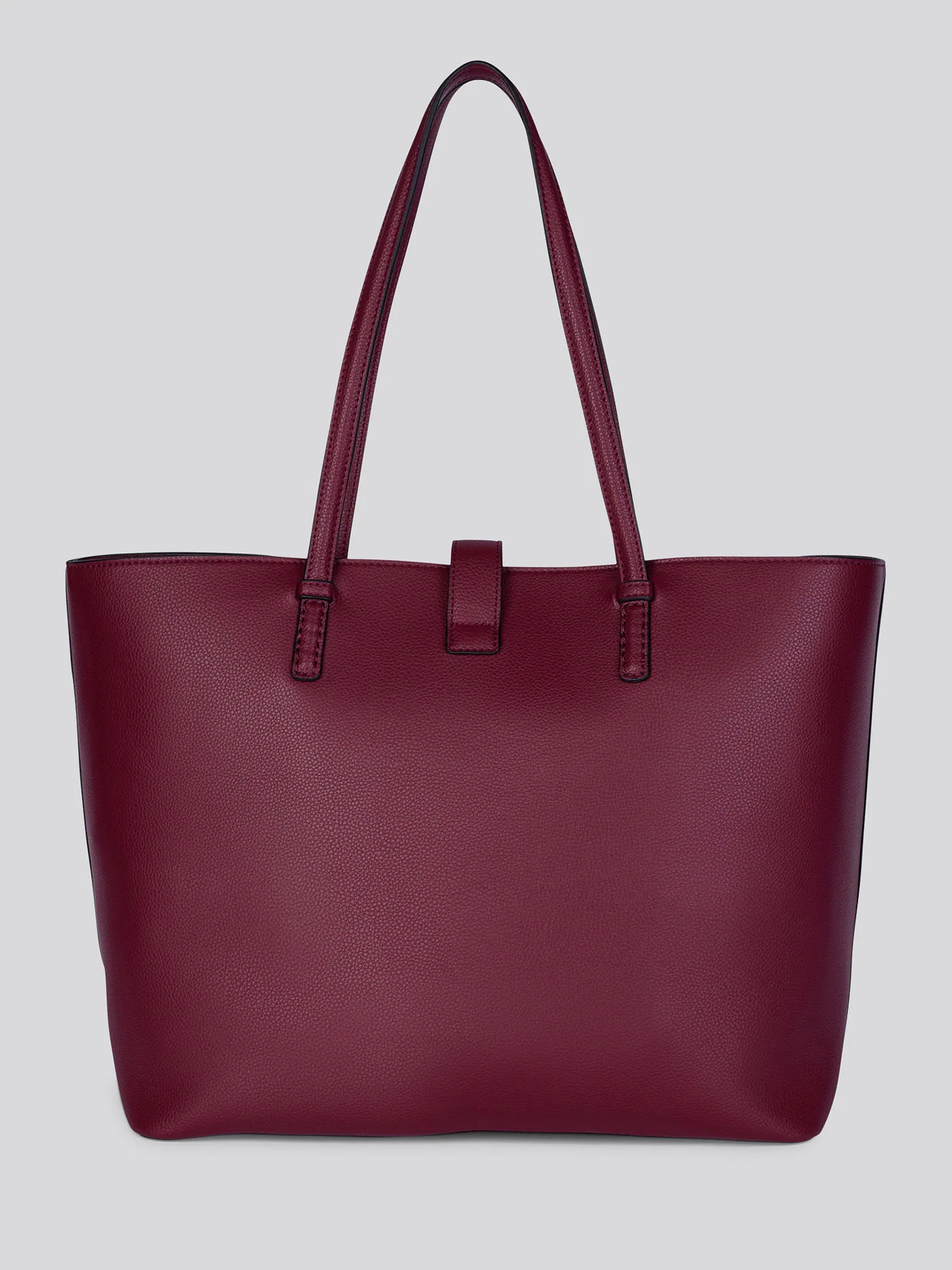 Womens Winterberry Shopping Bag in Burgundy - Image 2