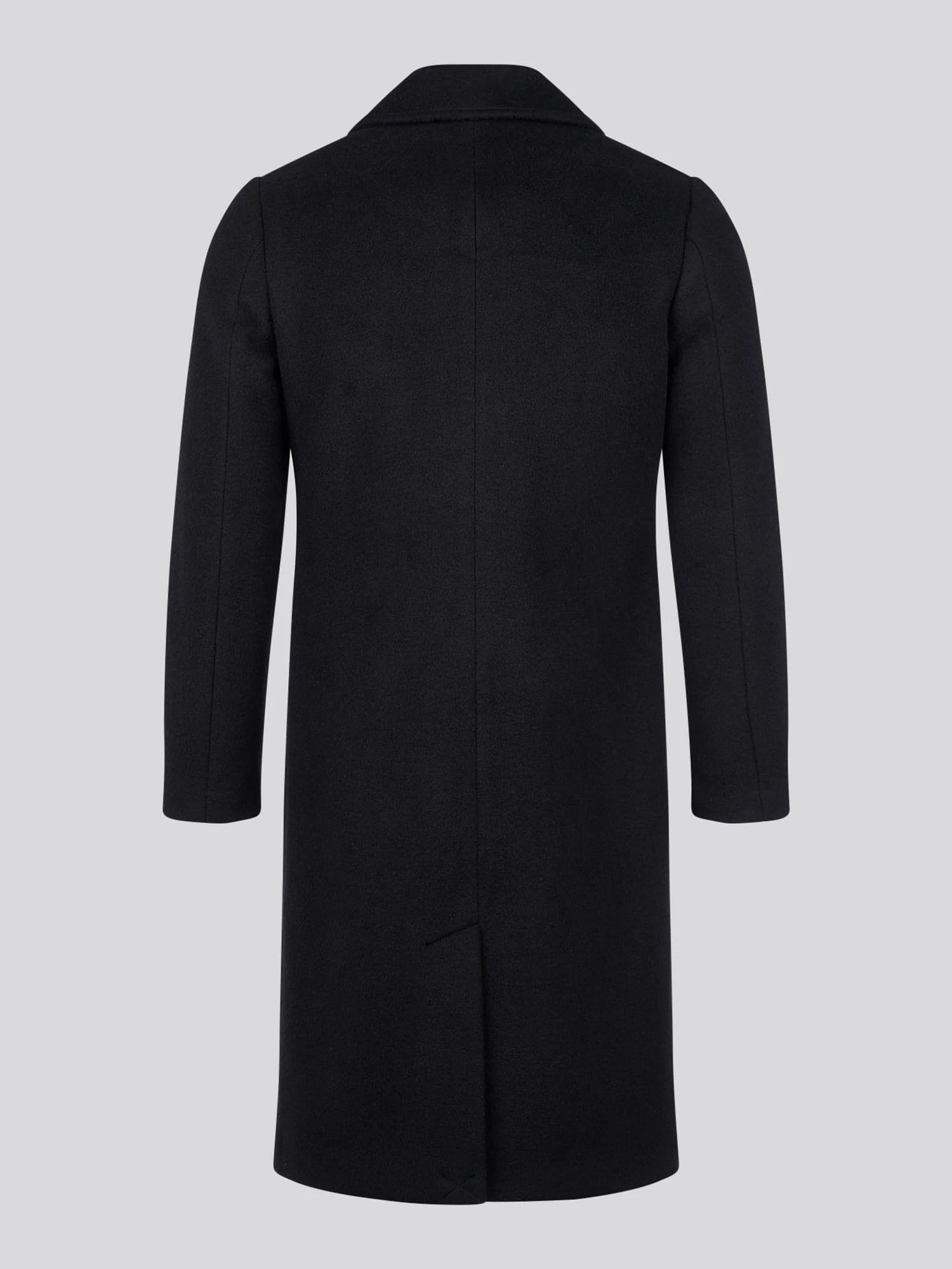 Womens Wool Blend Double Breasted Coat in Black - Image 8