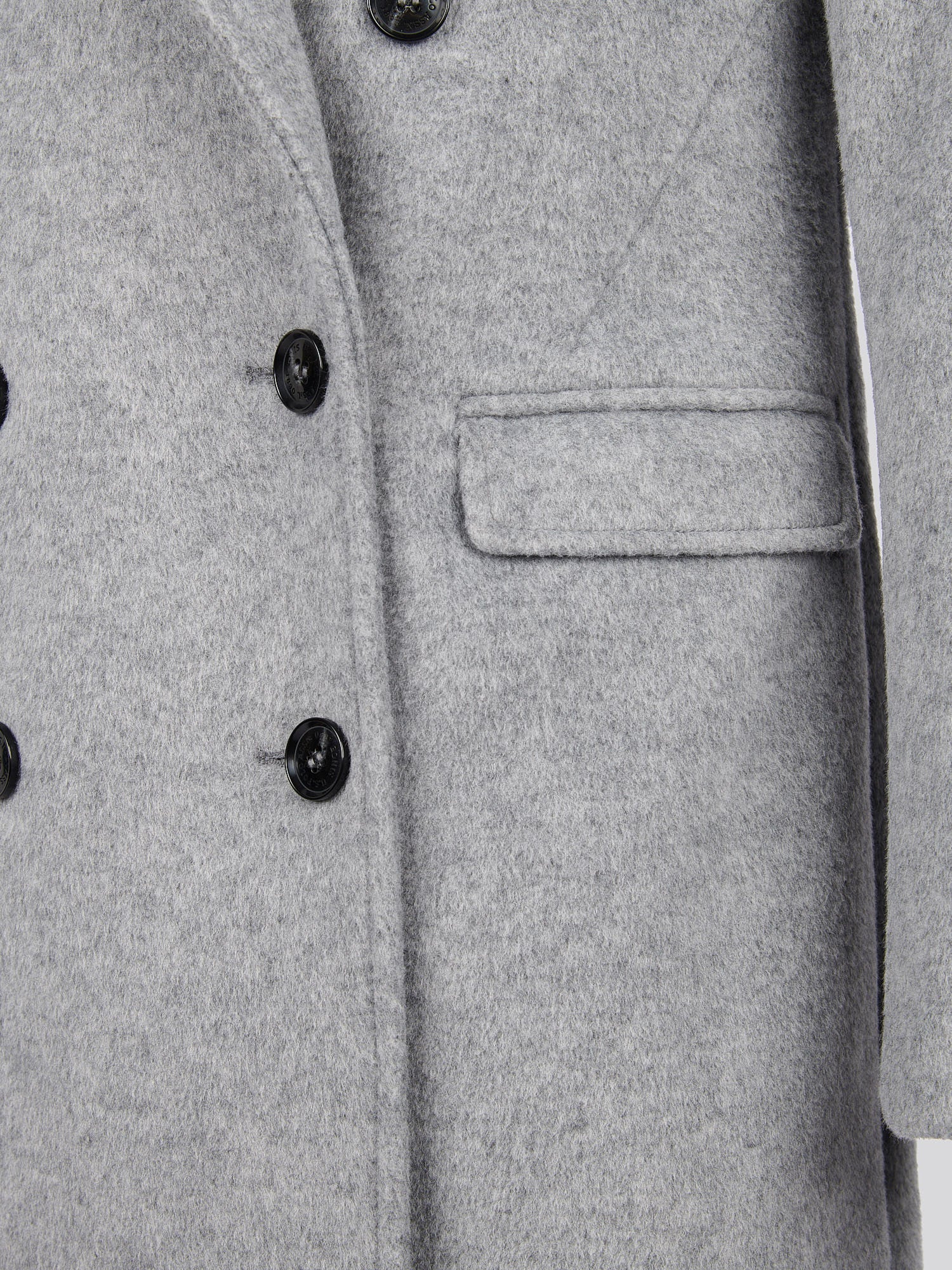 Womens Wool Blend Double Breasted Coat in Silver Filigree - Image 10