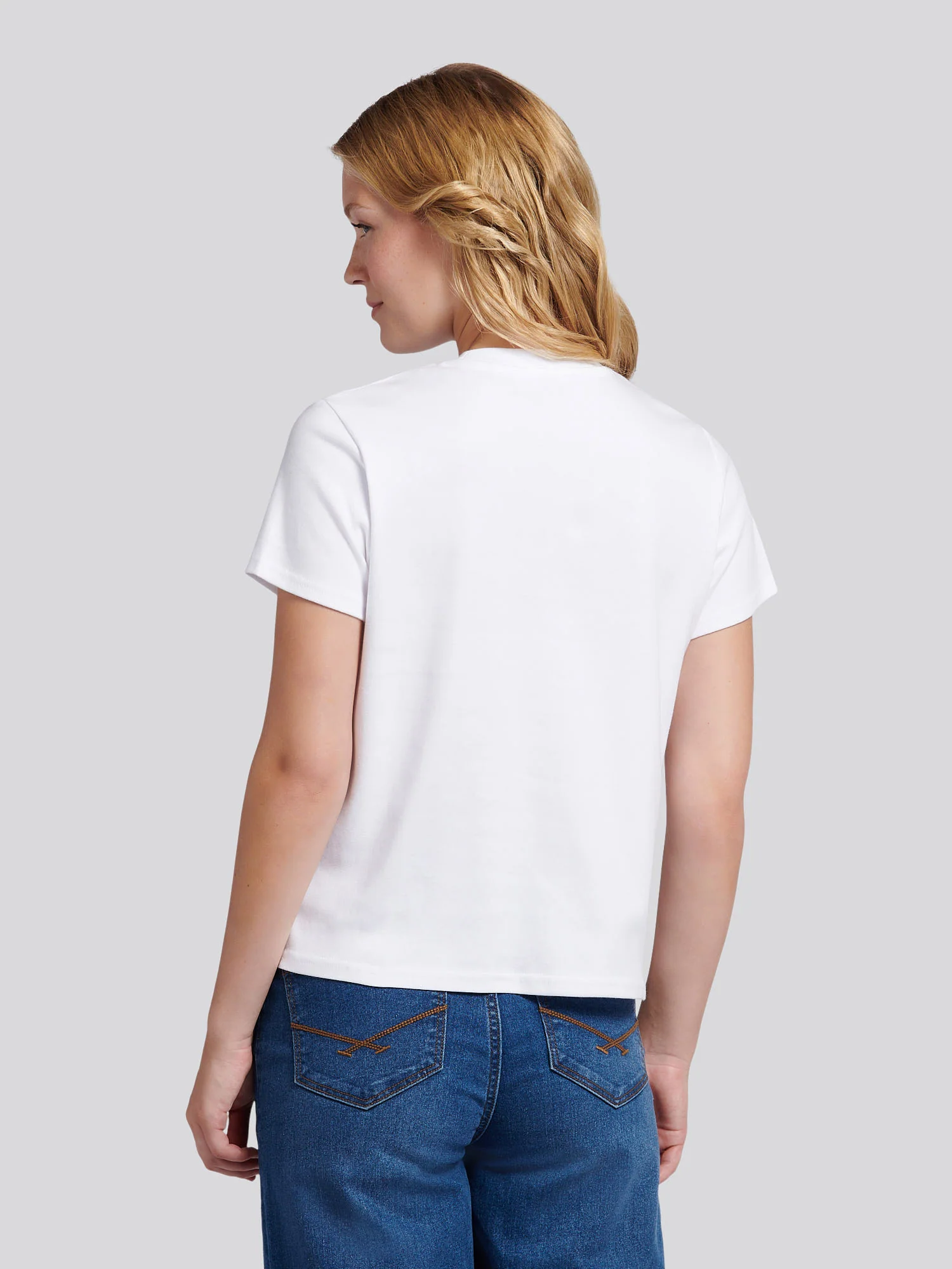 Womens Wreath Graphic T-Shirt in Bright White - Image 4