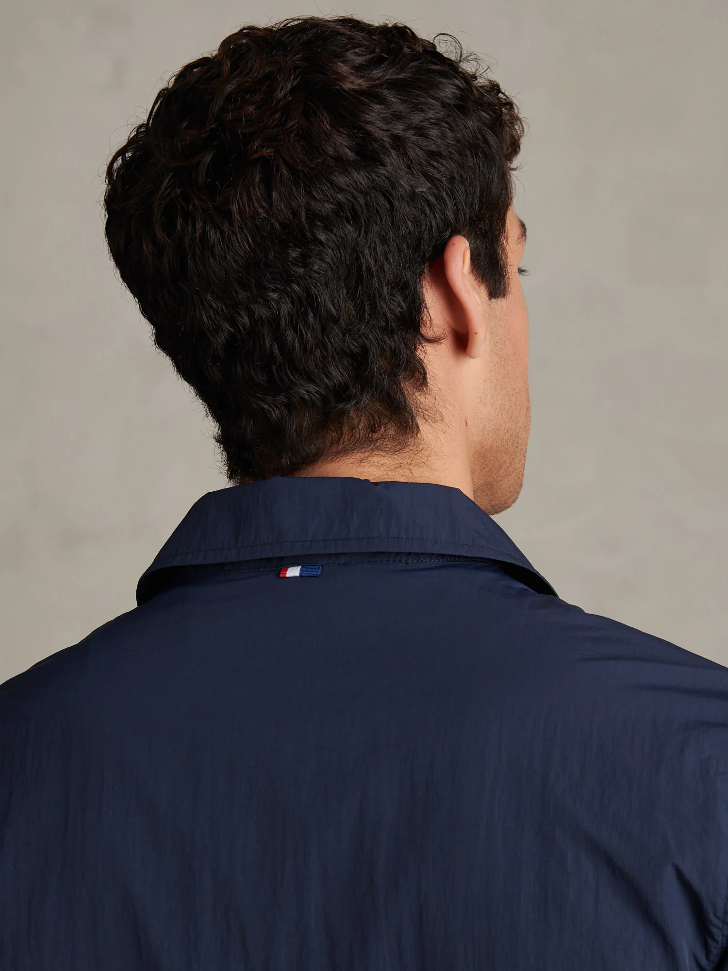 Mens Zip Through Bomber Jacket Dark Sapphire Navy - Image 7